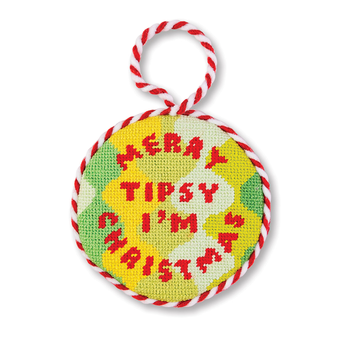 Needlepoint Ornament - Merry Tipsy