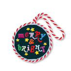 Needlepoint Ornament - Merry & Bright