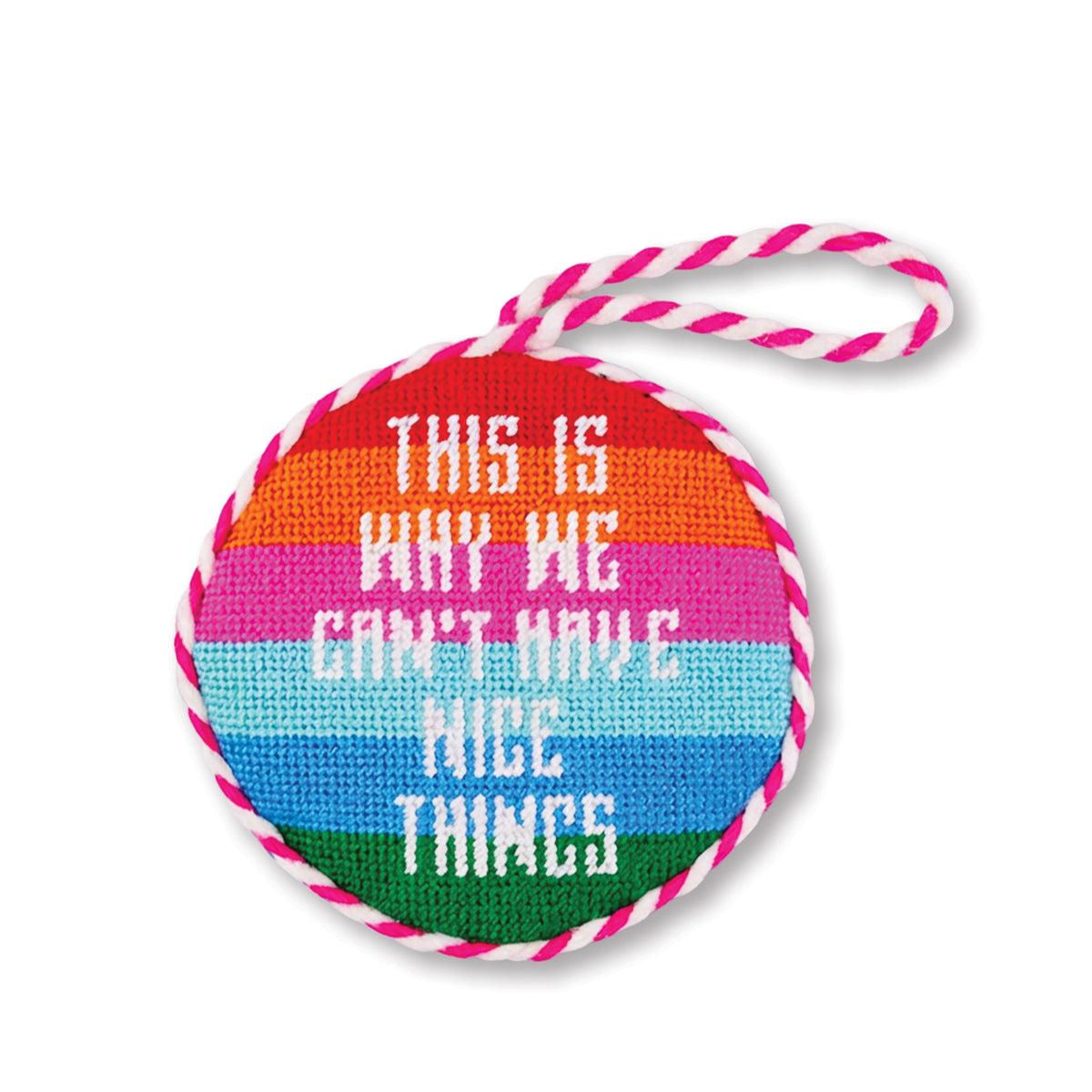 Needlepoint Ornament - Nice Things - Furbish Studio