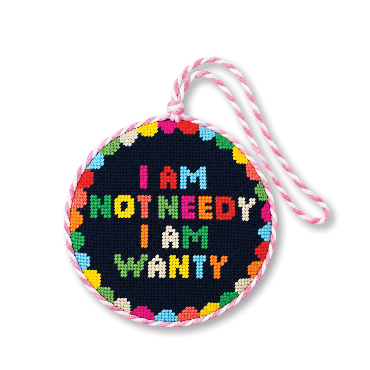 Needlepoint Ornament - Not Needy Rainbow