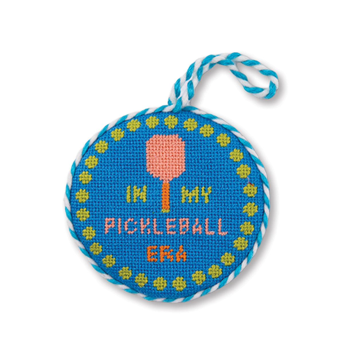 Needlepoint Ornament - Pickleball Era - Furbish Studio