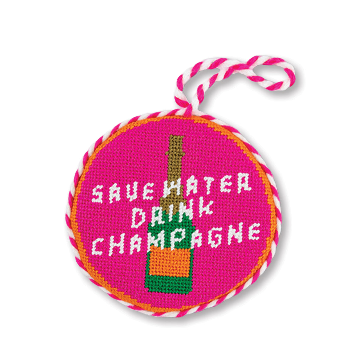 Needlepoint Ornament - Save Water - Furbish Studio