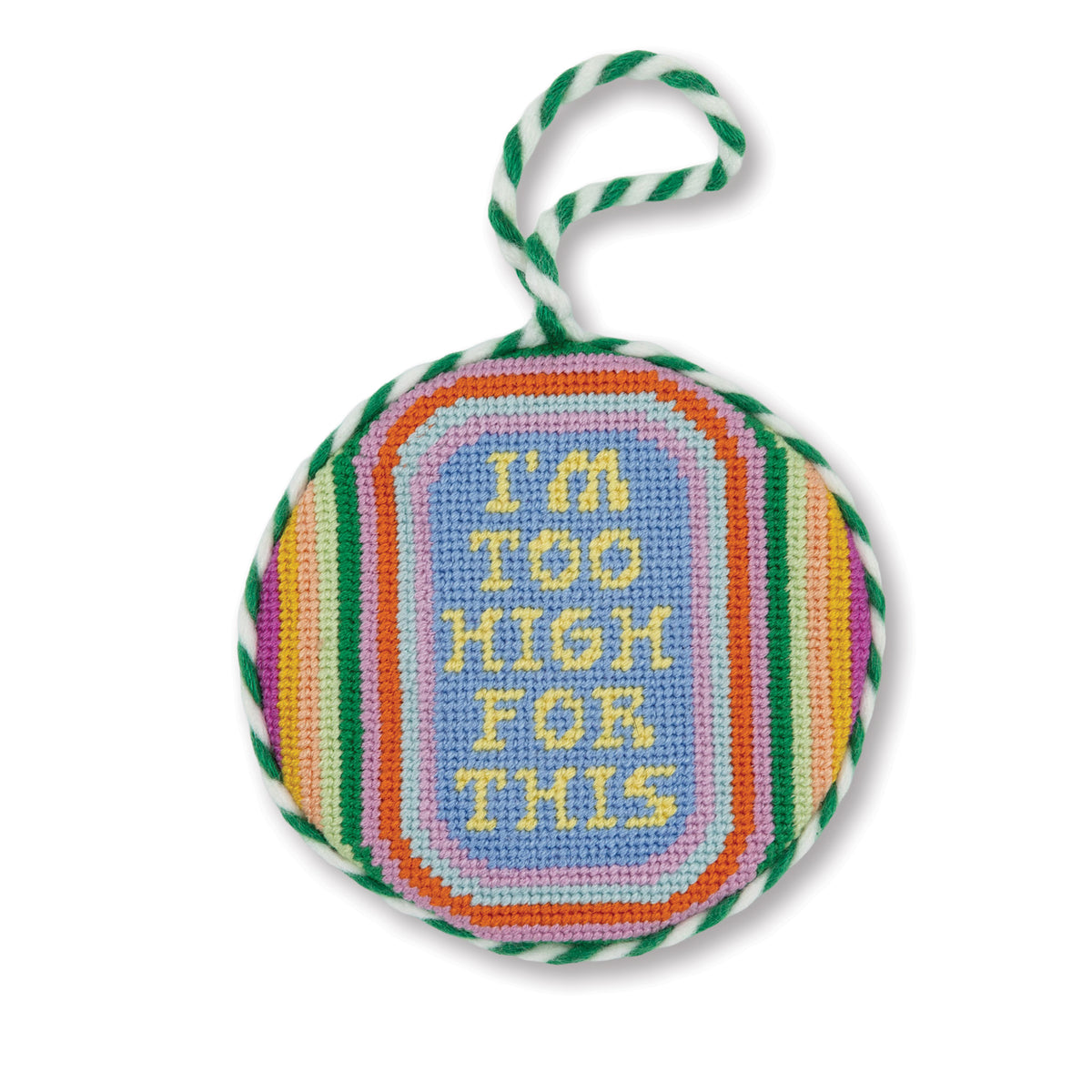 Needlepoint Ornament - Too High - Furbish Studio
