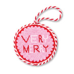 Needlepoint Ornament - Very Merry - Furbish Studio