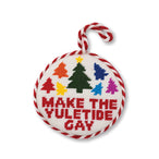 Needlepoint Ornament - Yuletide Gay - Furbish Studio