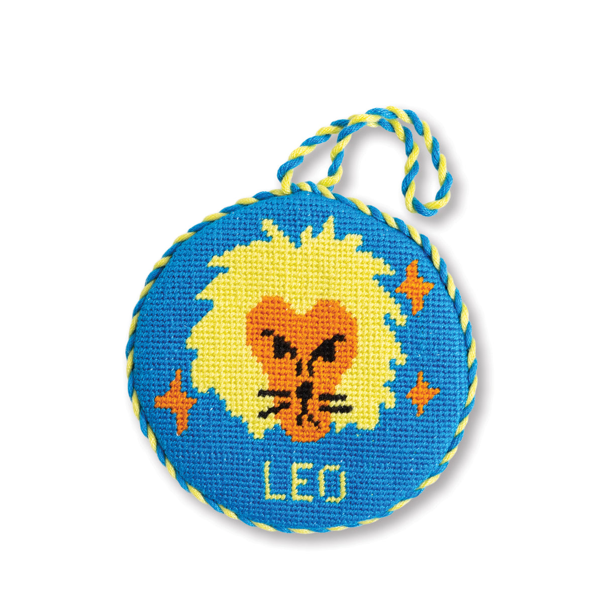Needlepoint Zodiac Ornament - Leo - Furbish Studio