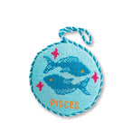 Needlepoint Zodiac Ornament - Pisces - Furbish Studio