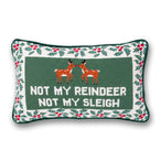 Not My Reindeer Needlepoint Pillow - Furbish Studio