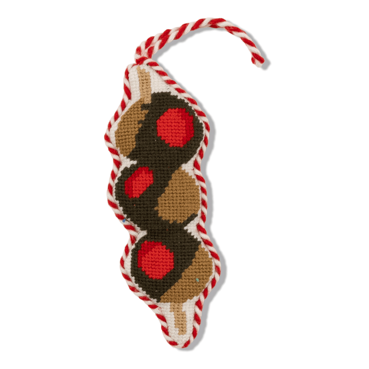 Needlepoint Icon Ornament - Olives - Furbish Studio