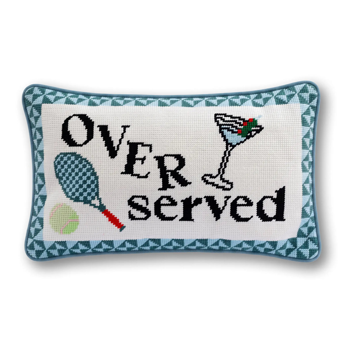 Overserved Needlepoint Pillow - Furbish Studio