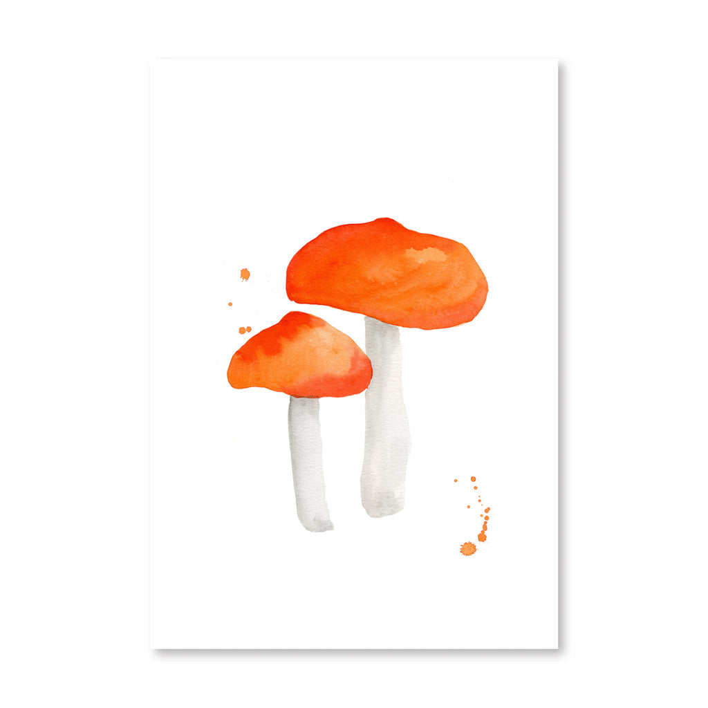 Mushroom Print - Orange - Furbish Studio