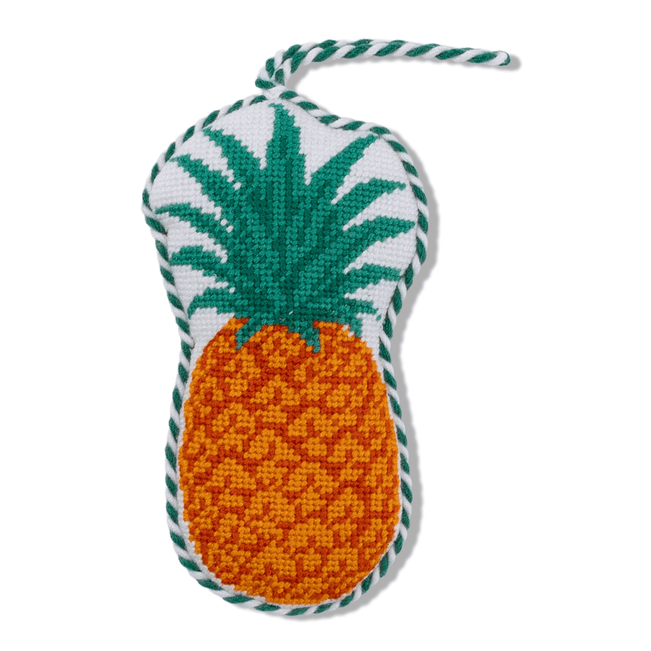 Needlepoint Icon Ornament - Pineapple - Furbish Studio