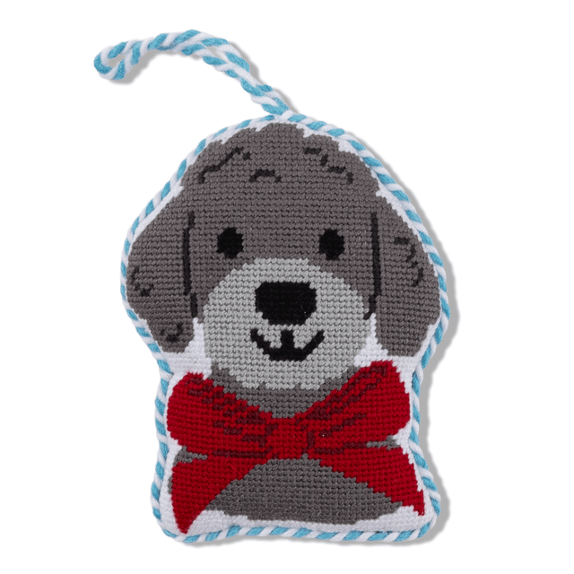 Needlepoint Icon Ornament - Poodle - Furbish Studio