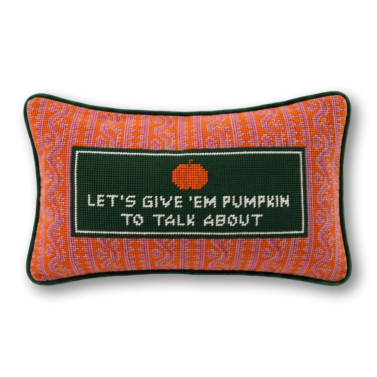 Pumpkin To Talk About Needlepoint Pillow - Furbish Studio
