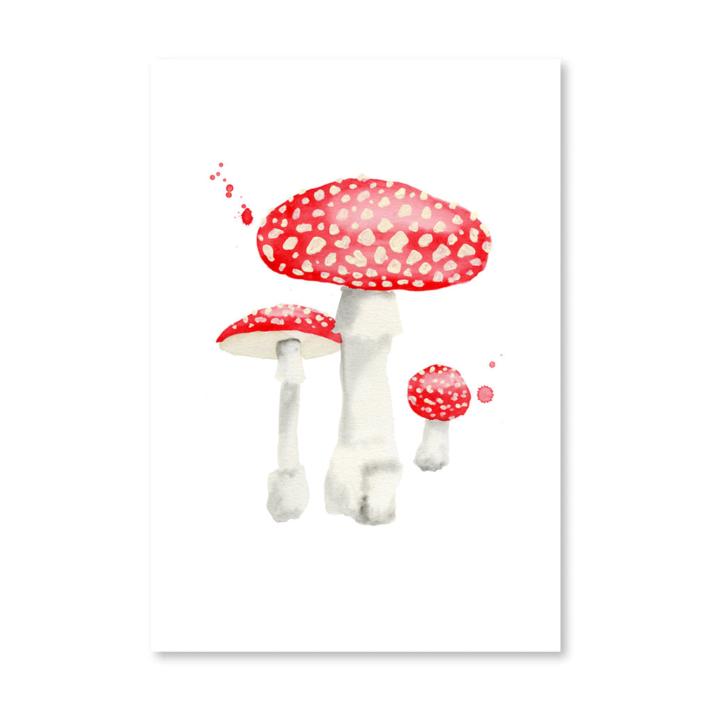 Mushroom Print - Red - Furbish Studio