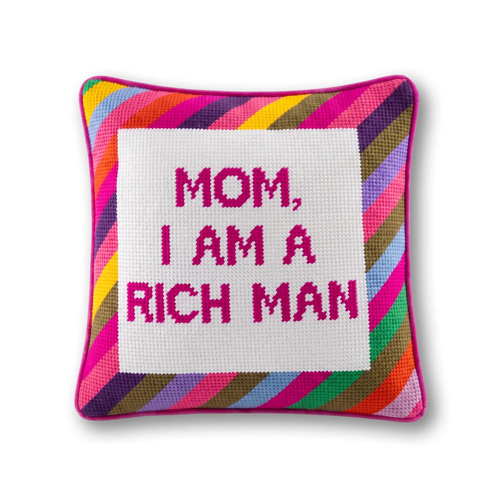 Mom I Am A Rich Man Needlepoint Pillow – Furbish Studio