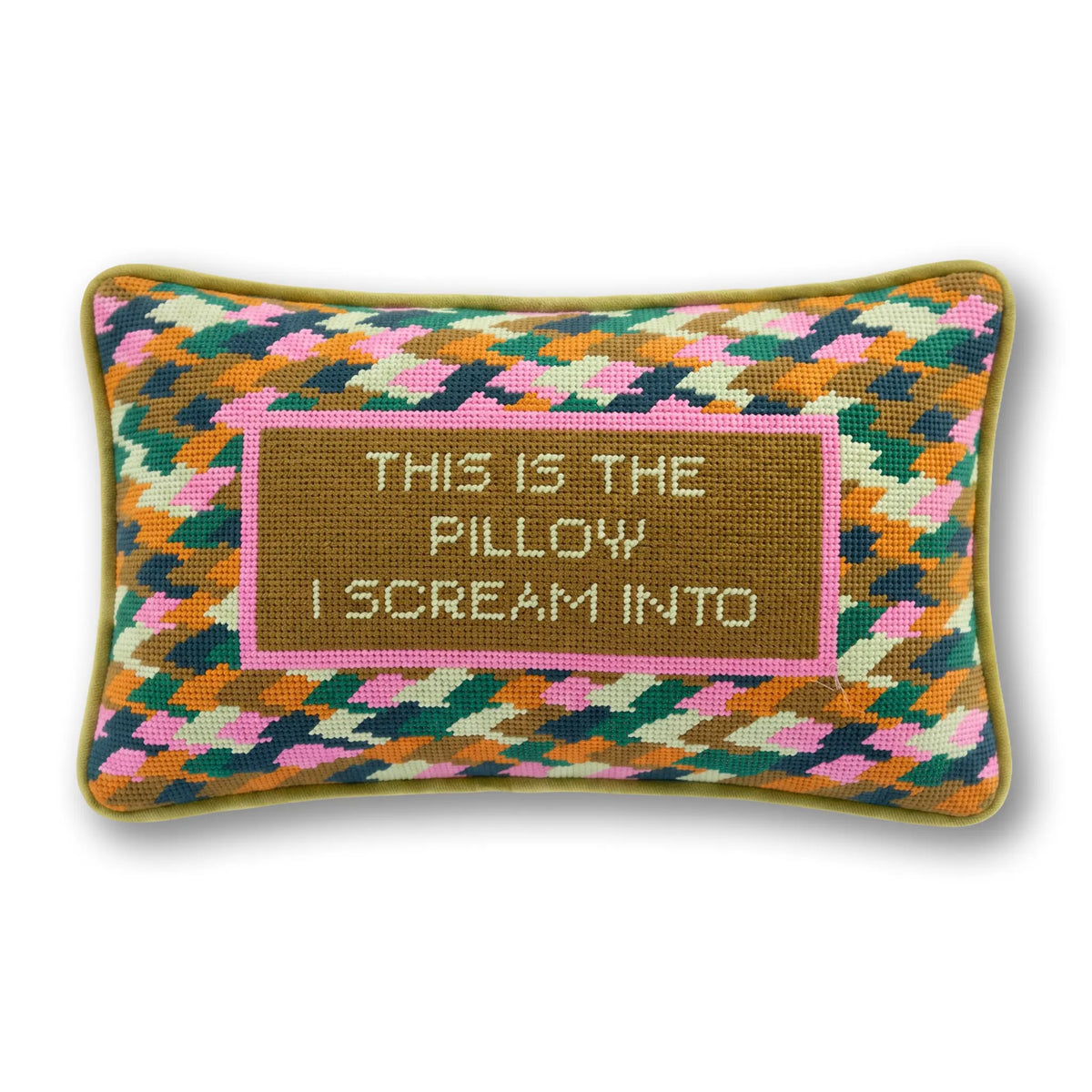 Scream Needlepoint Pillow - Furbish Studio