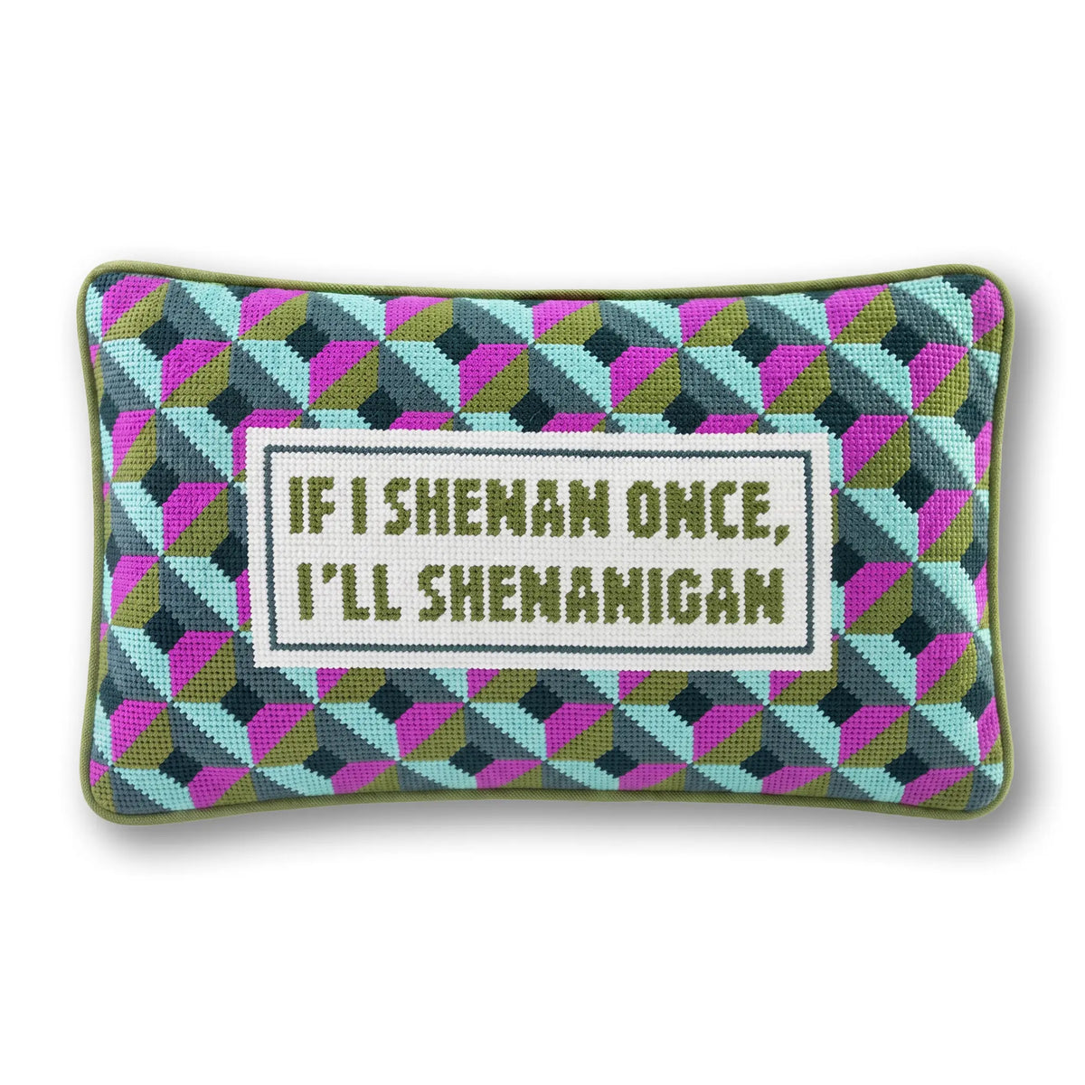 Shenanigans Needlepoint Pillow - Furbish Studio