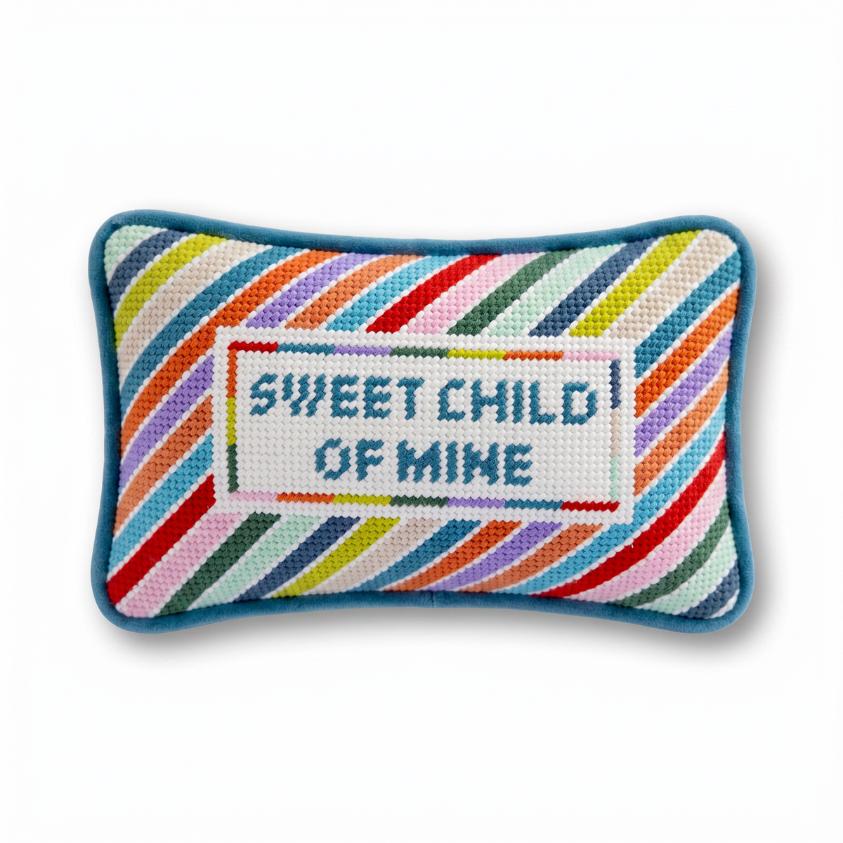 Sweet Child Of Mine Mini Needlepoint Pillow - Furbish Studio