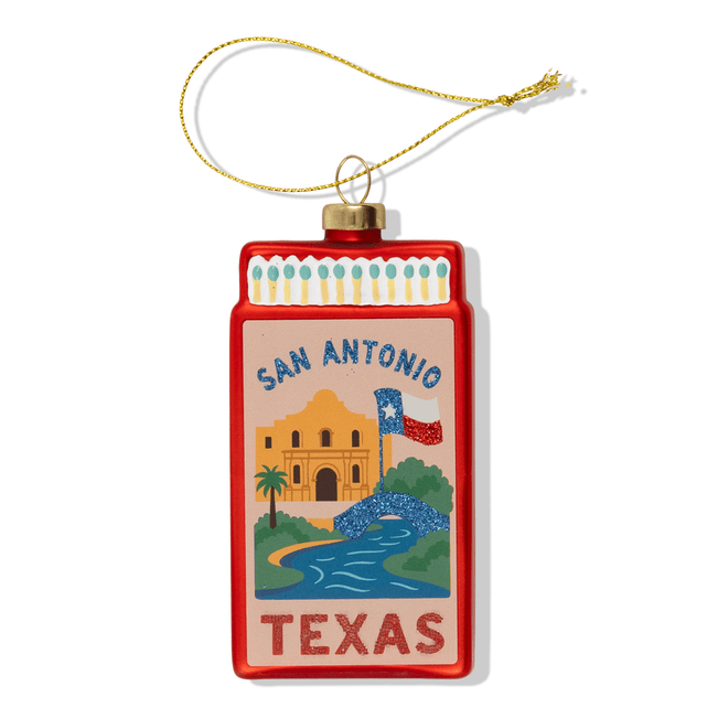 San Antonio Matchbook Ornament - Furbish Studio