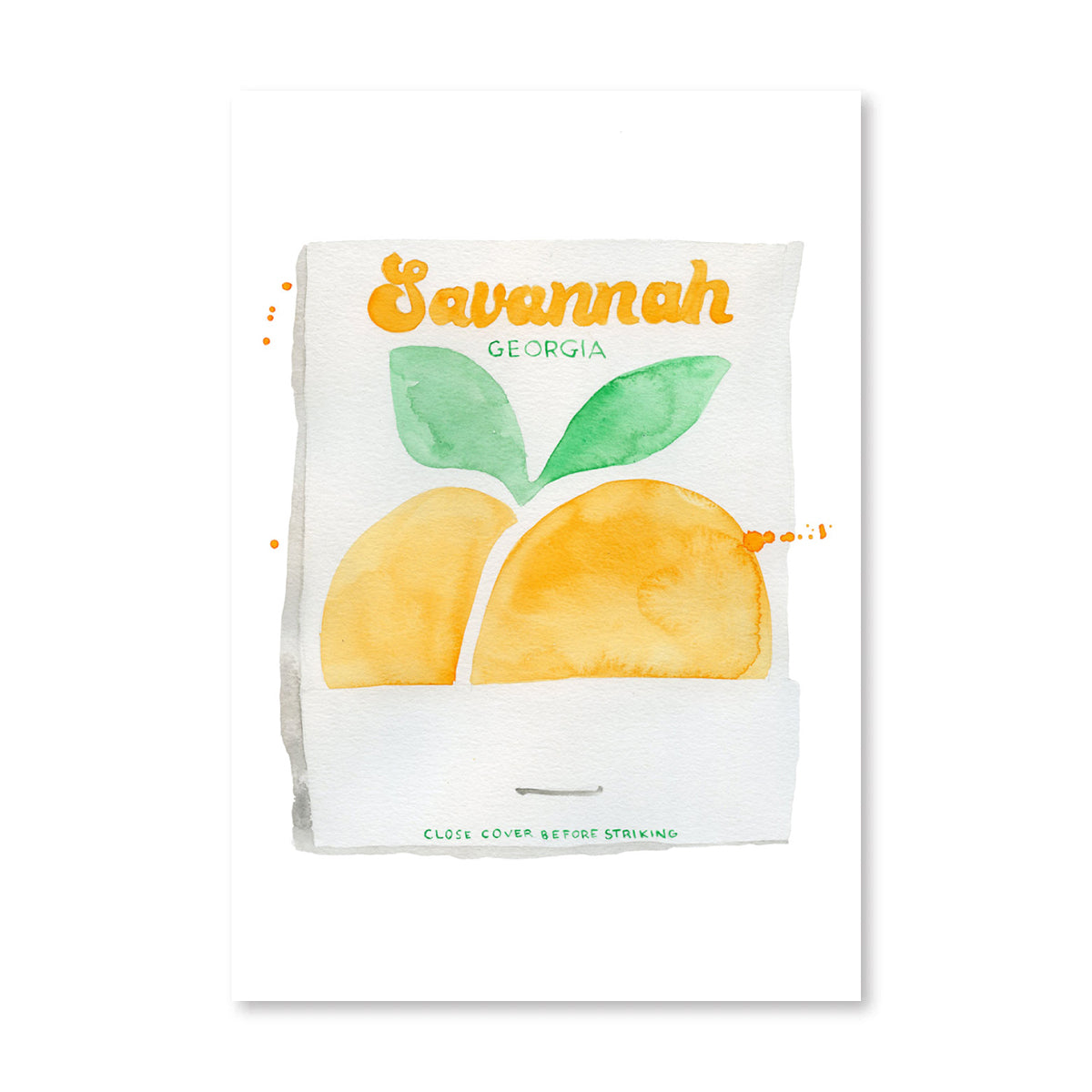 Furbish Studio - Savannah Matchbook Watercolor Print