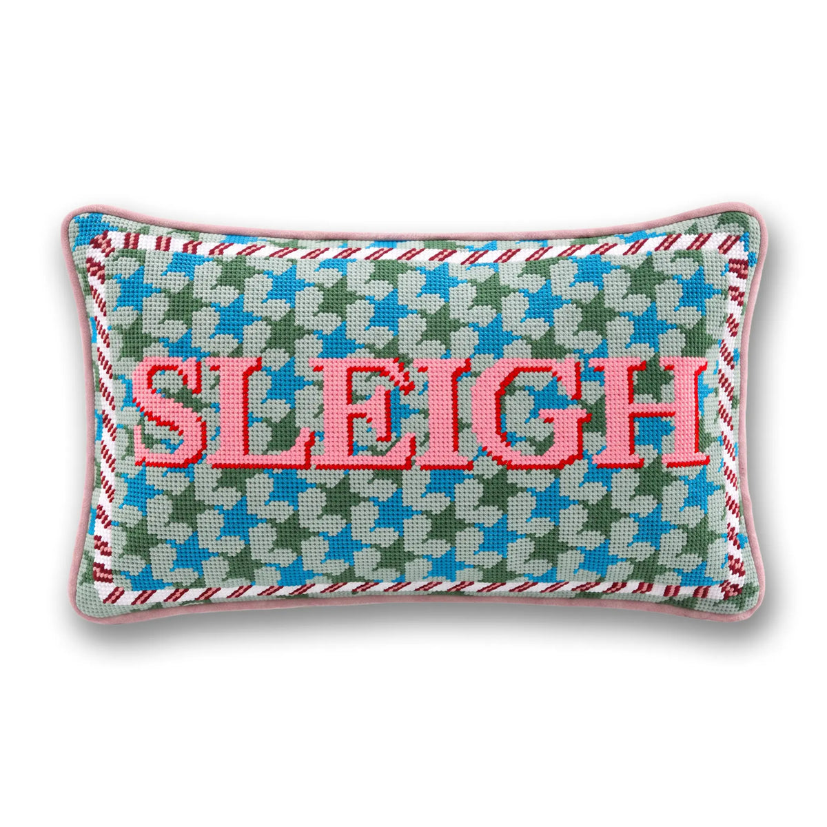 Sleigh Needlepoint Pillow - Furbish Studio