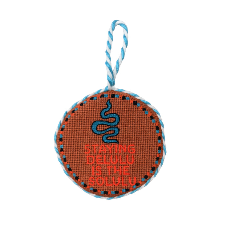 Needlepoint Ornament - Delulu - Furbish Studio