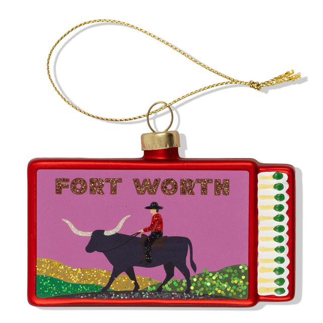 Fort Worth Matchbook Ornament - Furbish Studio