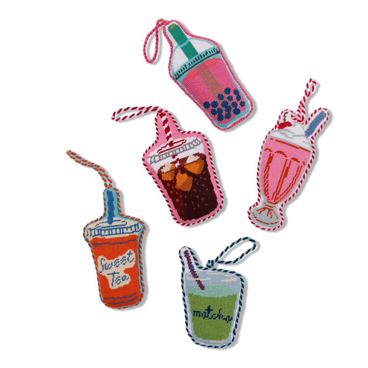 Needlepoint Icon Ornament - Milkshake - Furbish Studio