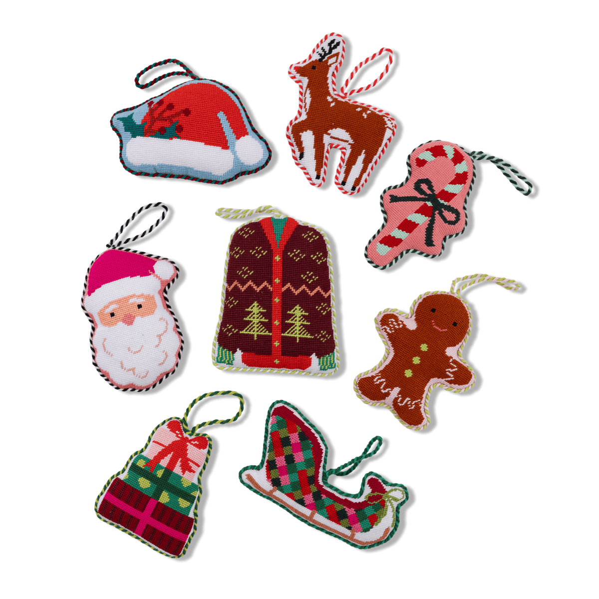 Needlepoint Icon Ornament - Sweater - Furbish Studio
