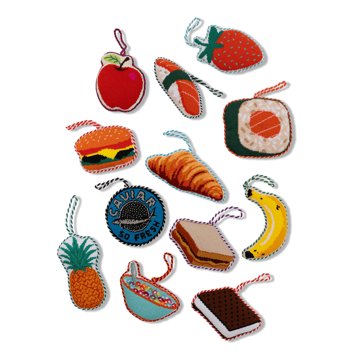 Needlepoint Icon Ornament - Pineapple - Furbish Studio