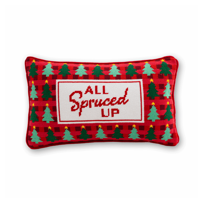 All Spruced Up Needlepoint Pillow - Furbish Studio
