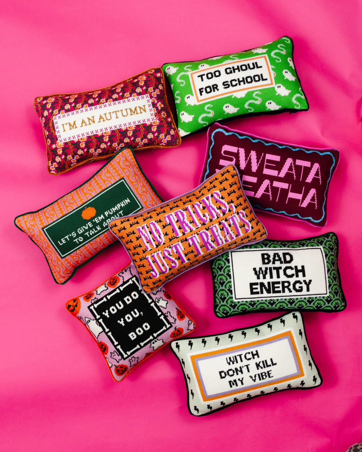 Sweata Weatha Needlepoint Pillow - Furbish Studio