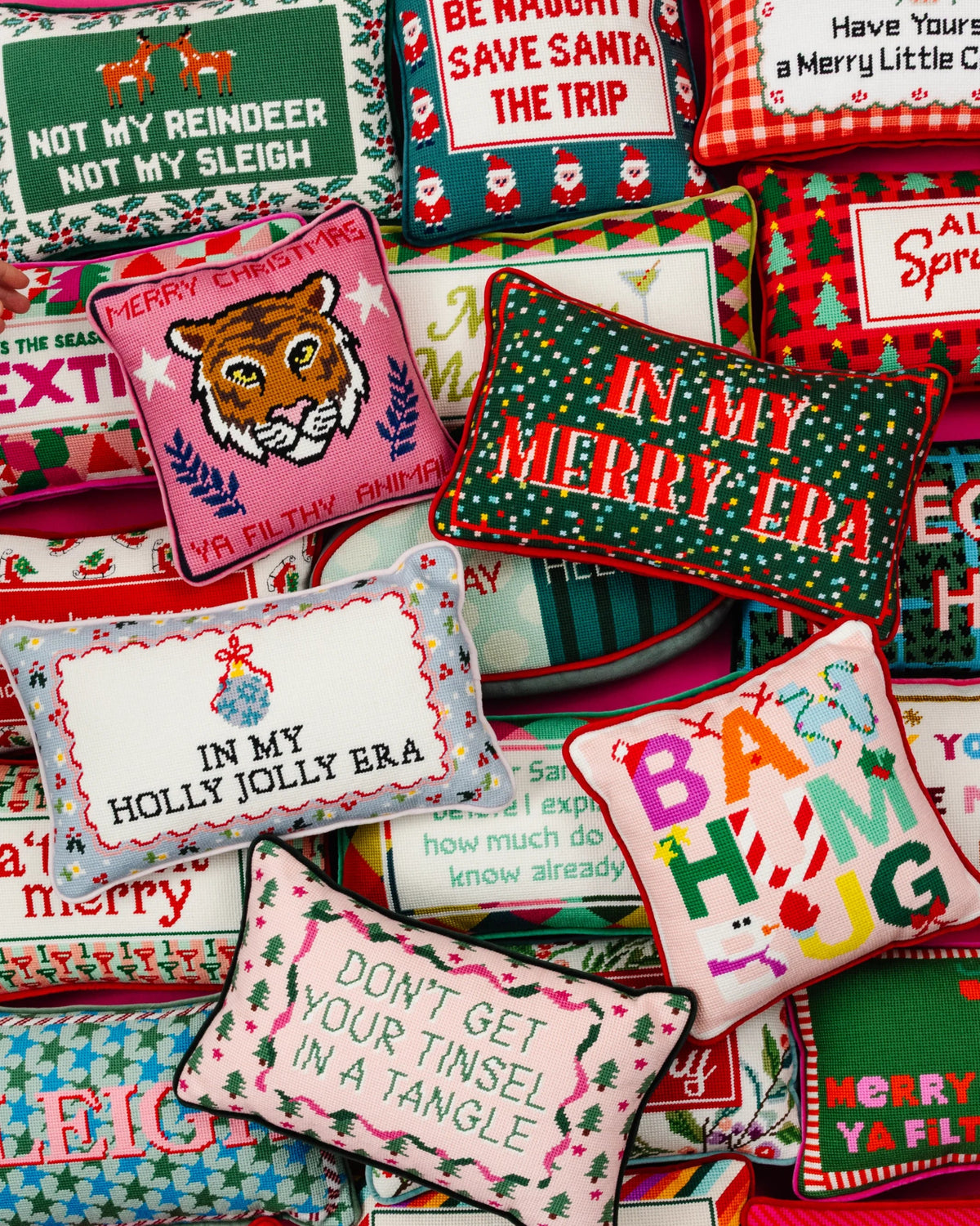 Filthy Animal Needlepoint Pillow - Furbish Studio