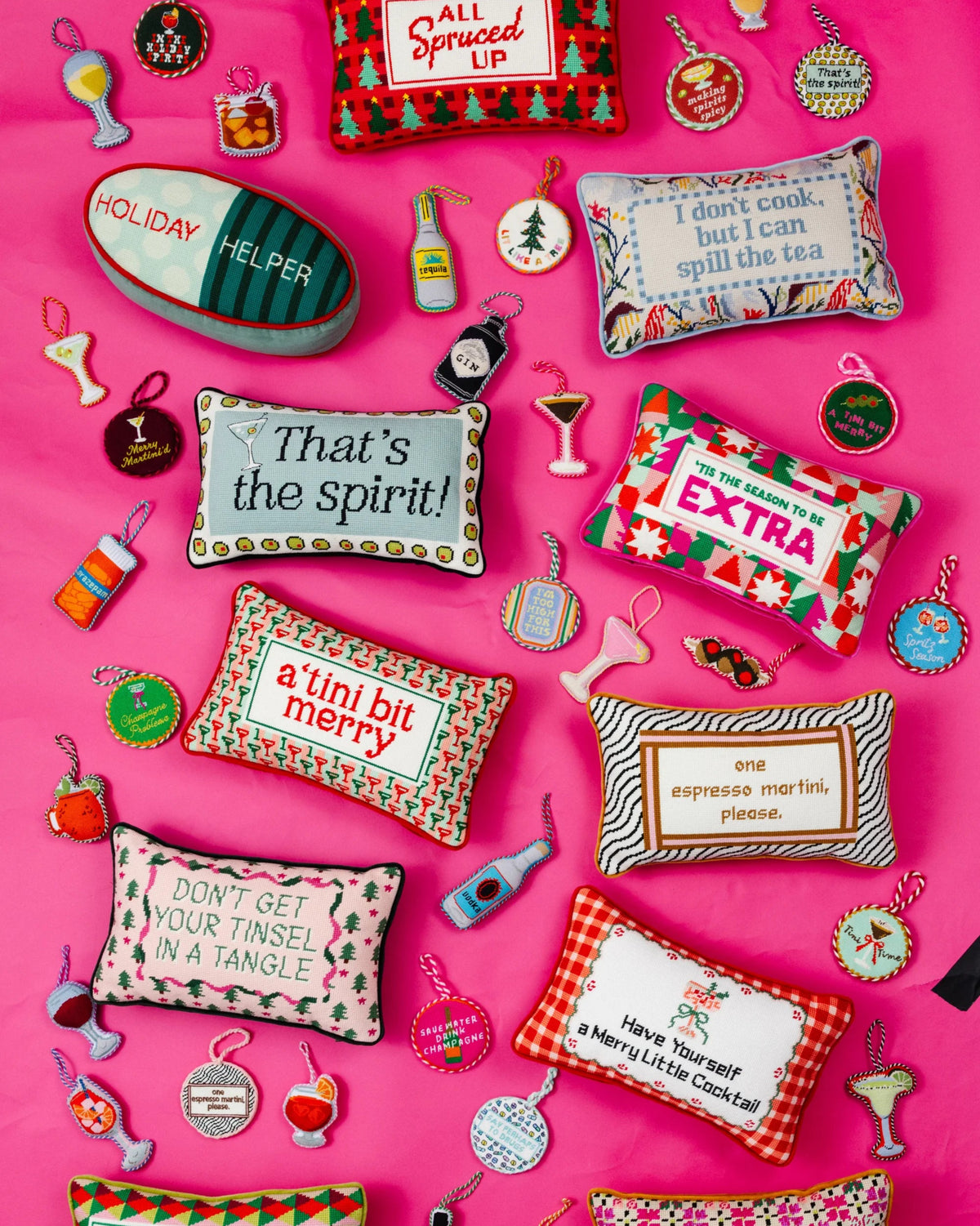 That's The Spirit Needlepoint Pillow - Furbish Studio