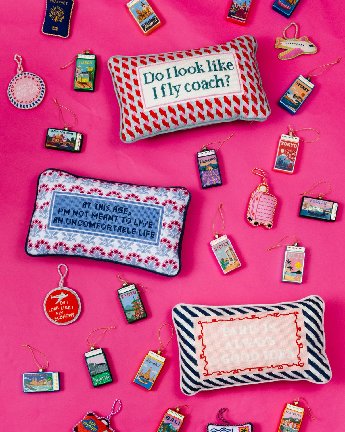 Paris Needlepoint Pillow - Furbish Studio
