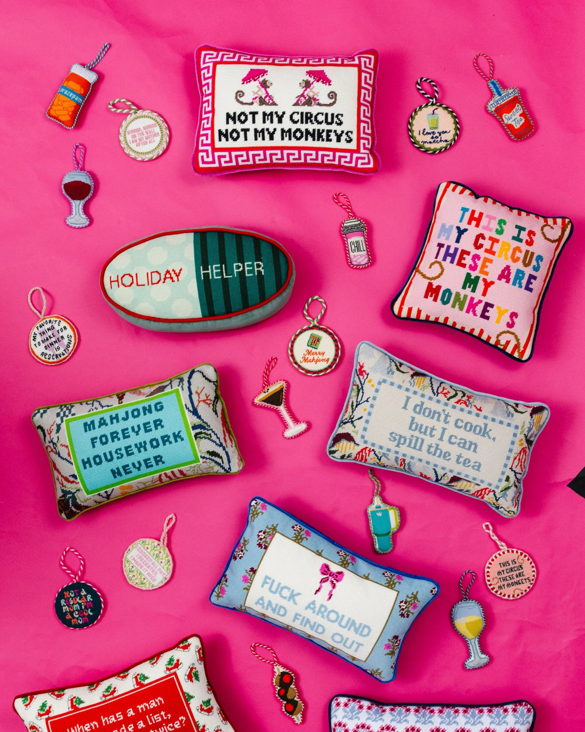 My Circus Needlepoint Pillow - Furbish Studio