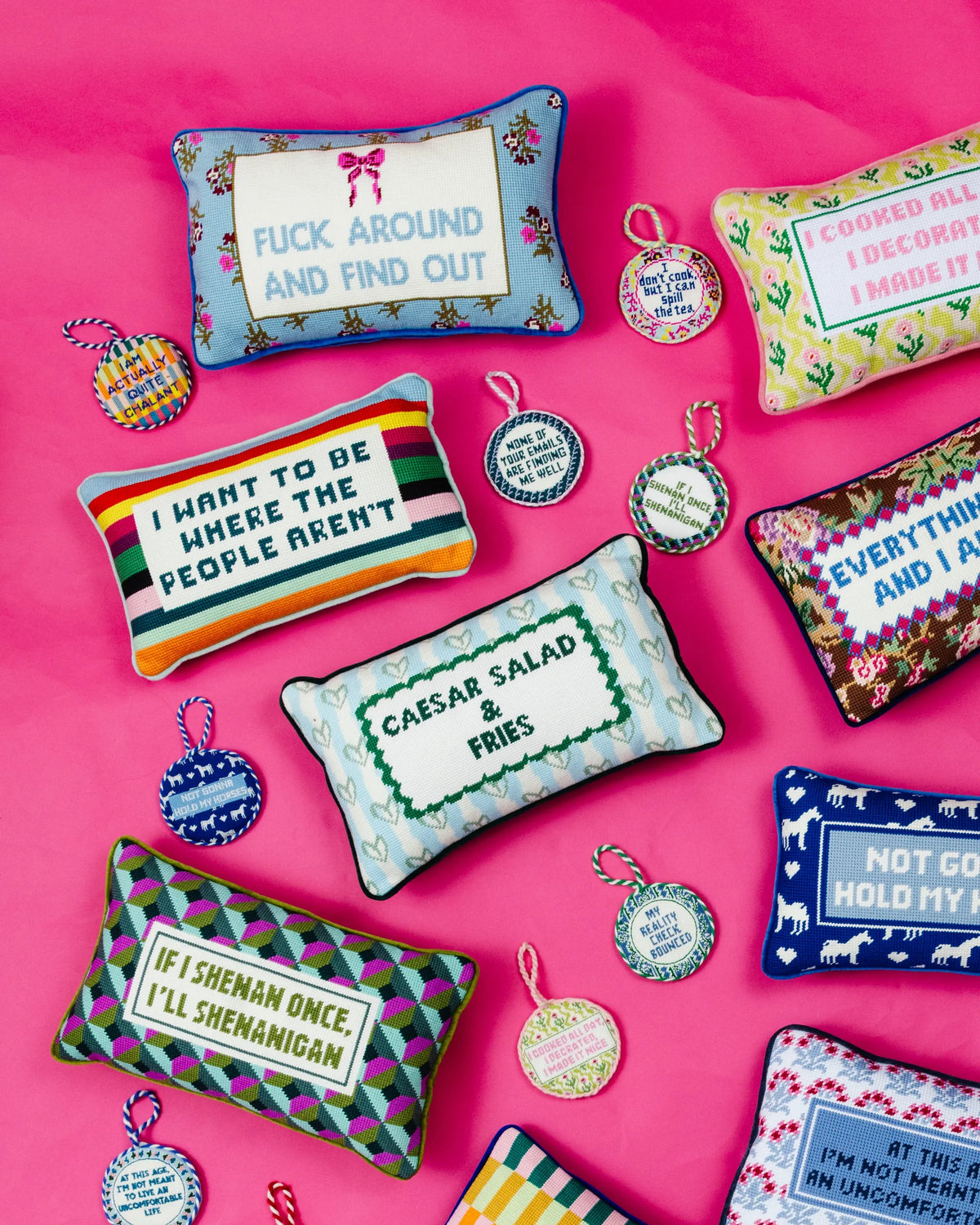 Fuck Around Needlepoint Pillow - Furbish Studio