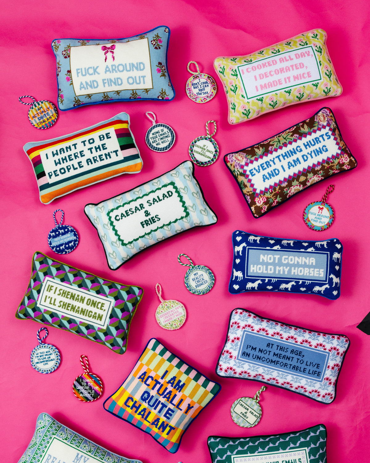Made it Nice Needlepoint Pillow - Furbish Studio