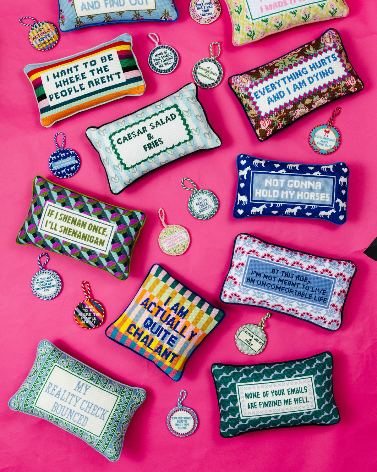 Reality Check Needlepoint Pillow - Furbish Studio
