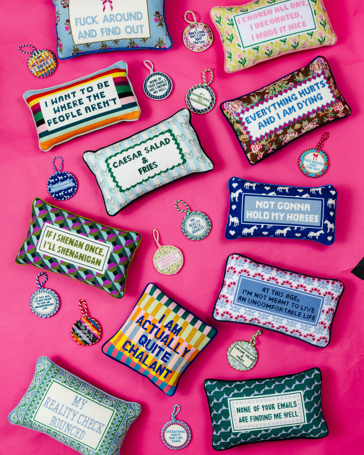 Shenanigans Needlepoint Pillow - Furbish Studio