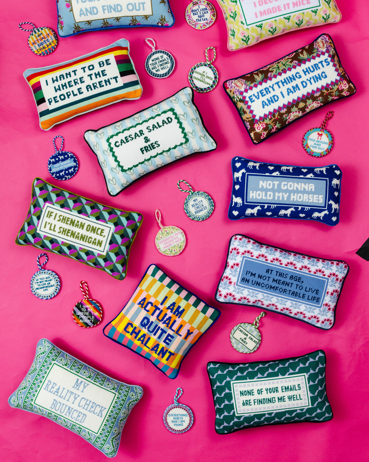 Emails Finding Me Needlepoint Pillow - Furbish Studio