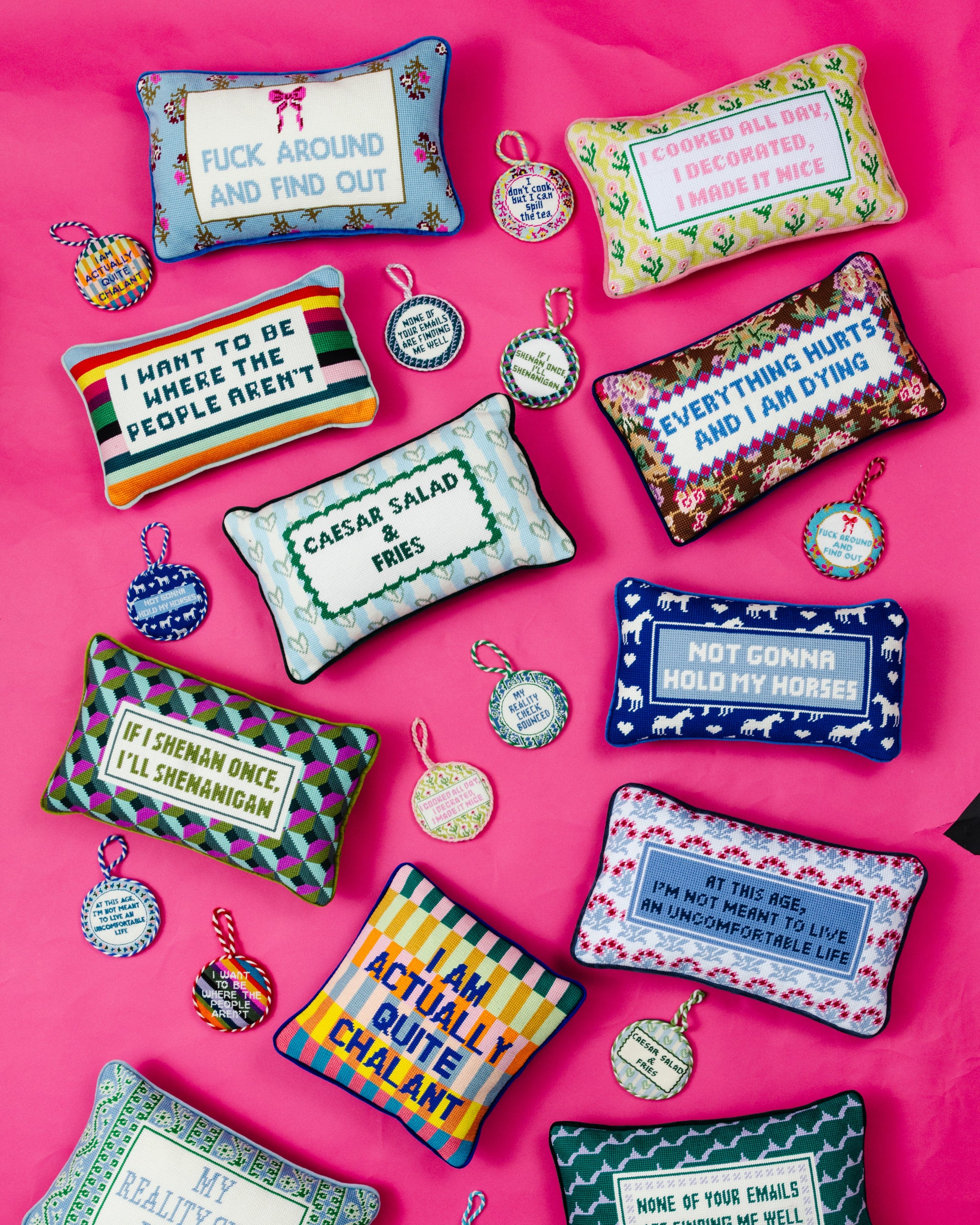 Everything Hurts Needlepoint Pillow | Furbish Studio