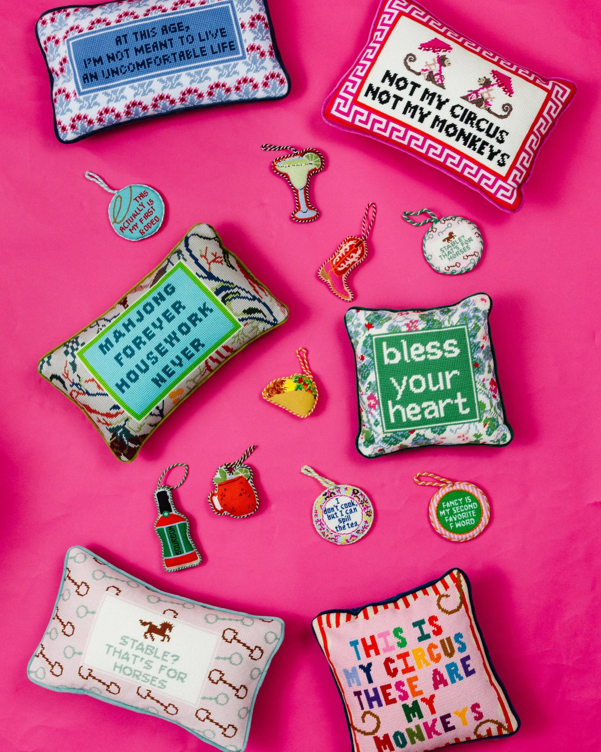 Bless Your Heart Needlepoint Pillow - Furbish Studio
