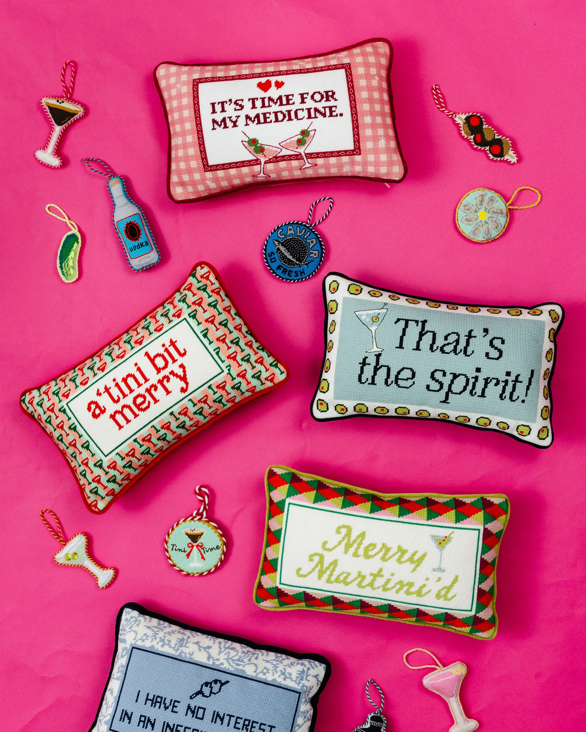 Time for my Medicine Needlepoint Pillow - Furbish Studio