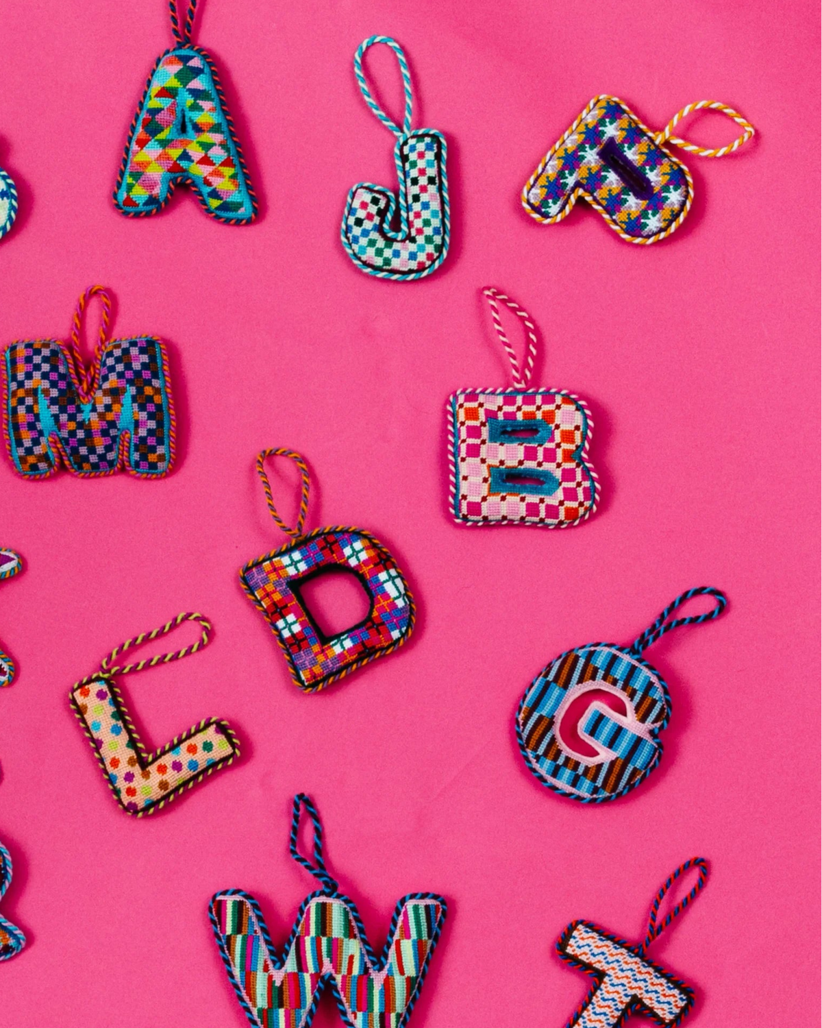 Needlepoint Monogram Ornament - B - Furbish Studio