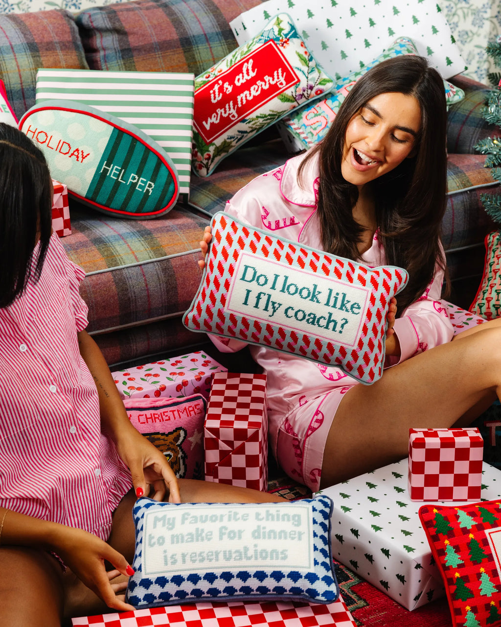 Reservations Needlepoint Pillow | Furbish Studio