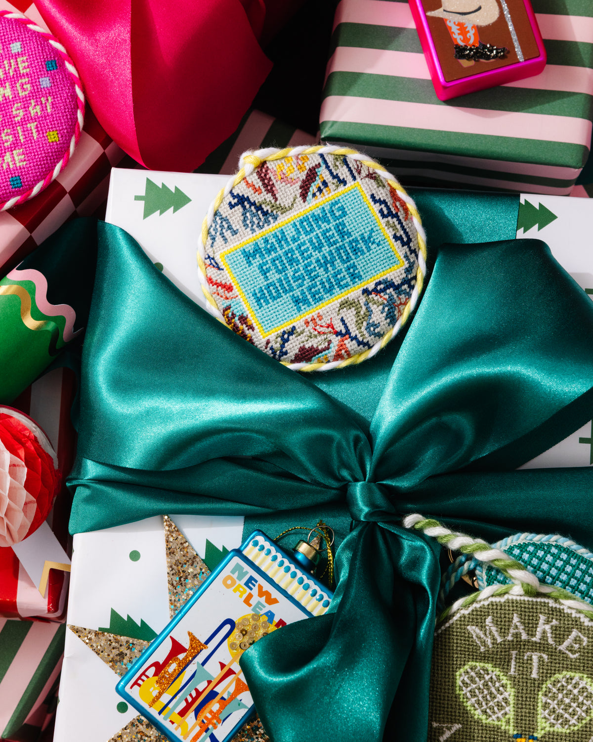 Needlepoint Ornament - Mahjong Forever - Furbish Studio