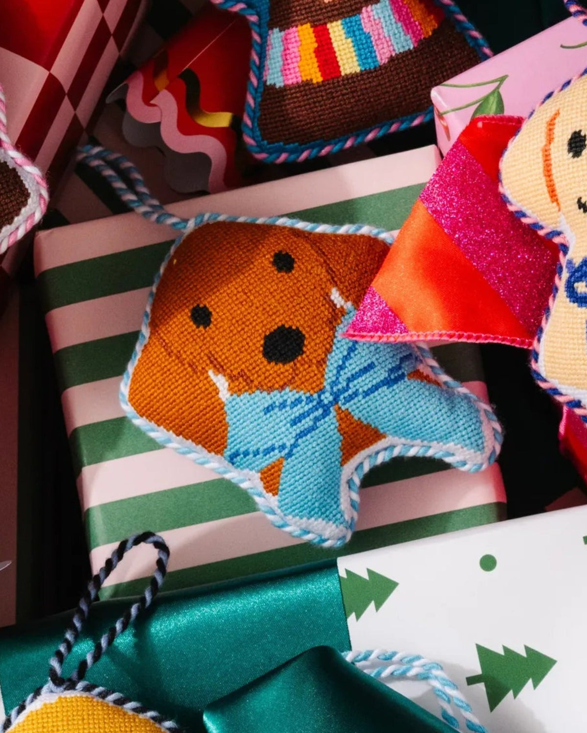 Needlepoint Icon Ornament - Dachshund - Furbish Studio