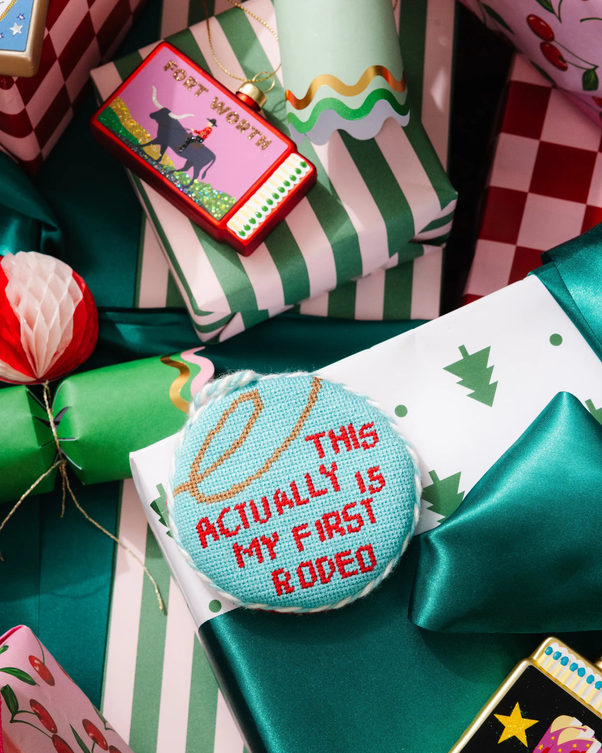 Needlepoint Ornament - First Rodeo